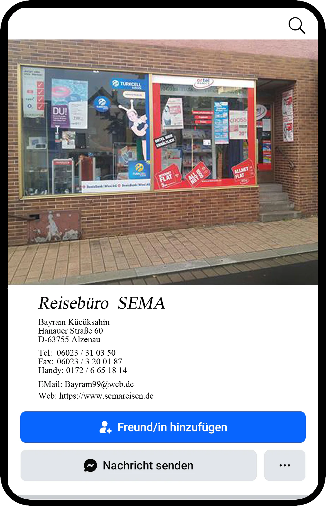 Besuchen Sie uns auf facebook und bleiben Sie mit uns in Verbindung: SEMAREISEN