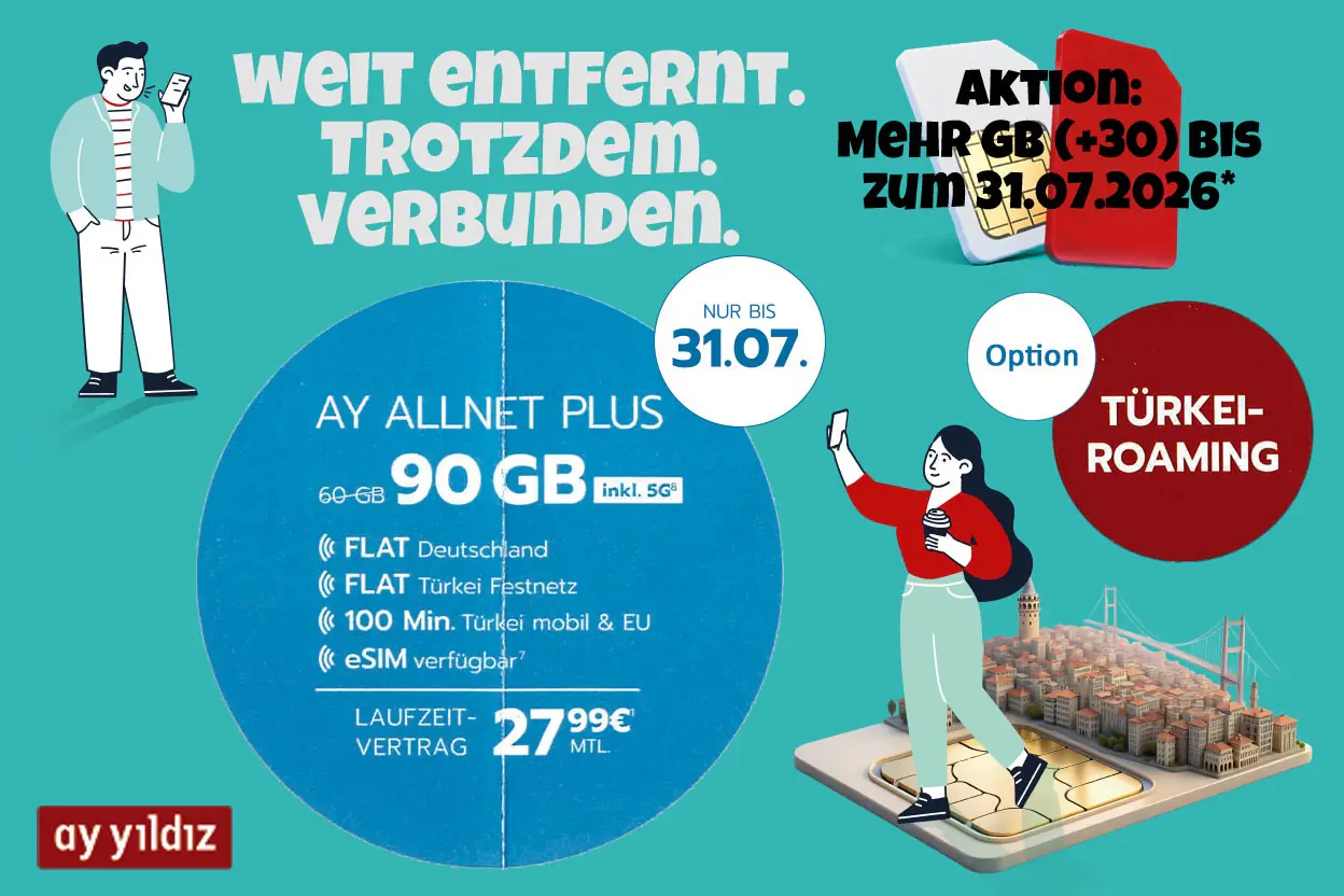 Internet & Telefon | Günstig telefonieren und surfen | AY ALLNET PLUS 90GB inkl. 5G